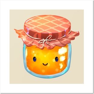 Cute Peach Jam Jar Posters and Art